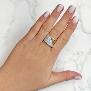 14K GOLD DIAMOND DALIA RING