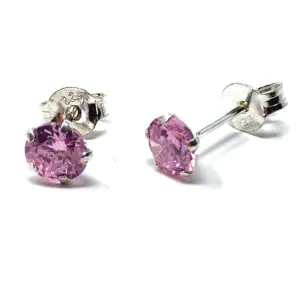 Cublic Zirconia Sterling Silver Stud Earrings