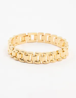 Gold Plated Watch Chain Bracelet