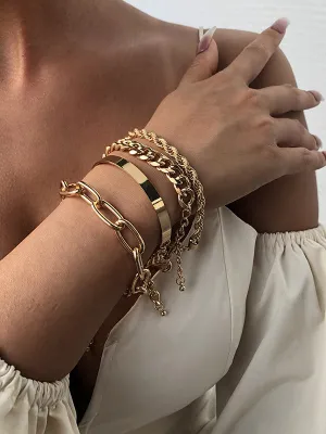 Original Cool Statement Chains Bracelet