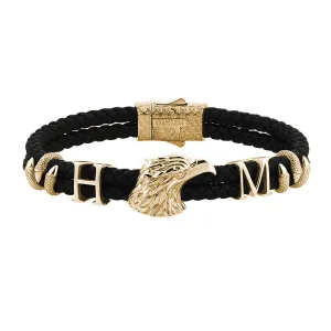 Statement Eagle Leather Bracelet