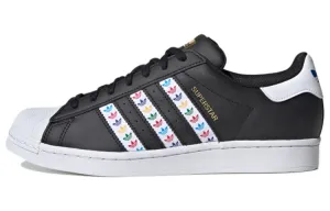 Adidas Originals Superstar Black Multicolor Trefoil Stripes