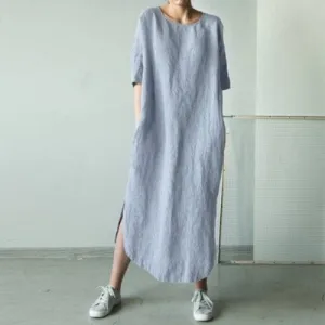 Alba Loose Cotton Linen Dress