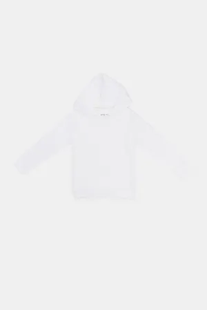 Infant Boys White Hoody Sweatshirts