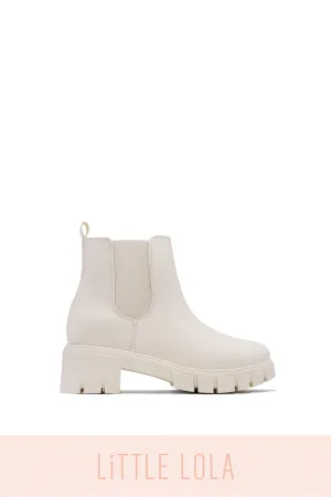 Mini Negin Kids Pull On Ankle Boots - Bone