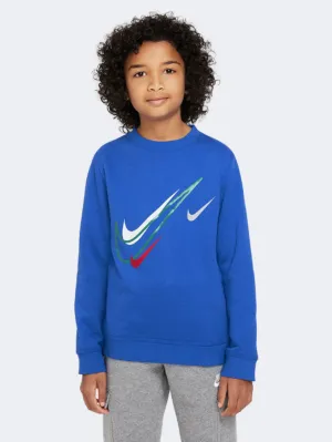 Nike Sportswear Fleece Boys Lifestyle Sweatshirt Game Royal