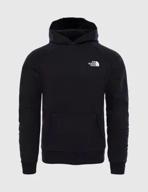 North Face Raglan Red Box Hooded Sweatshirt - Black