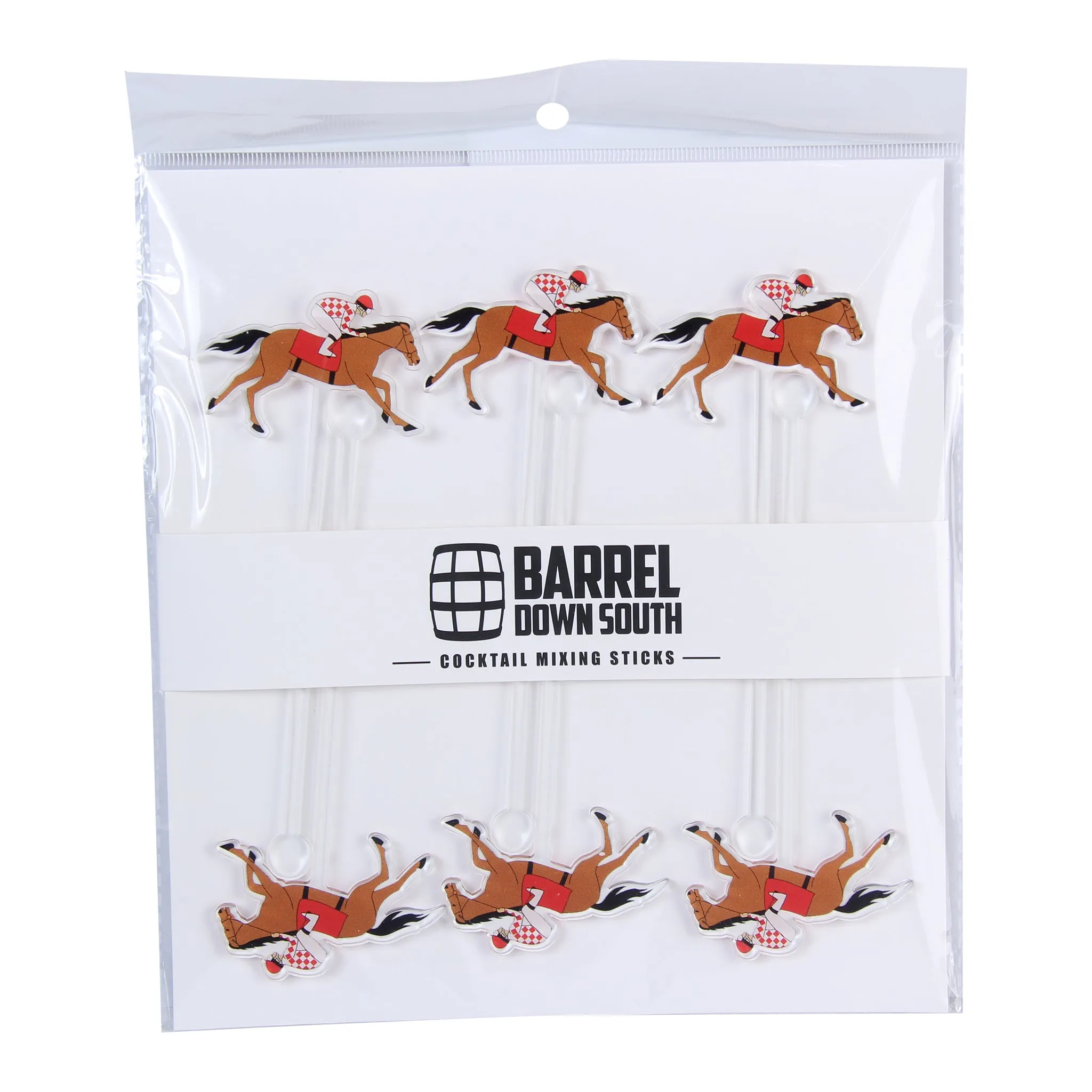 Running Horse Red Cocktail Stirrers