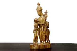 Shri rama, hanuman ji & Mata Jhaanki Teak wood Statue